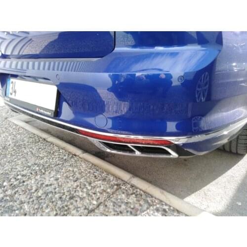 For Passat B8.5 2019-2020 Rline Exhaust Kromları Stainless Steel 4 Piece Chrome Styling Accessories Car Modified Quality