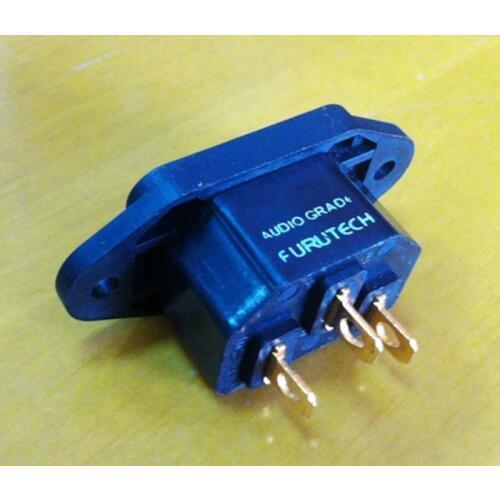 AC Power Socket 15A250V FURUTECH 24K Gold-plated Power Socket Tailstock Pure Copper Upgrade Tool HIFI Audio DIY Free Shipping