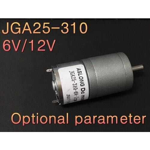 JGA25-310 Micro DC gear motor 6V 12V Diameter 25mm Motor 6V 44rpm or choose Other speed