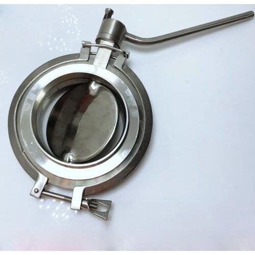 SS304 Powder Butterfly Valve Sanitary Clamp Powder Valve Tank Bottom Welding Powder Valve Large Discharge Valve