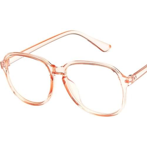 2021 Classic Transparent Oversized Glasses Oval Clear Frame Spectacle Myopia Glasses Vintage Female Optical Glasses EyeGlasses