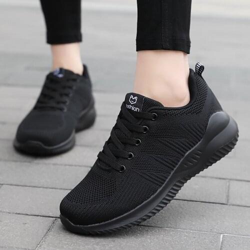 Women Casual Shoes Fashion Breathable Walking Mesh Flat Shoes Women White Sneakers Shoes Women 2021 New Zapatillas Femeninas