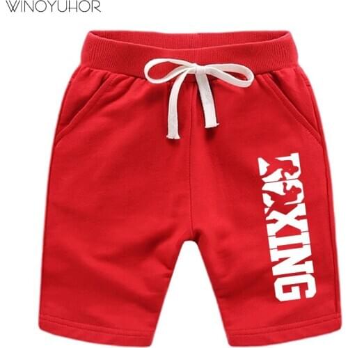 Summer Children Shorts Cotton Shorts For Boys Girls Boxing Letters Printed Shorts Toddler Kids Short Pants Baby Clothing