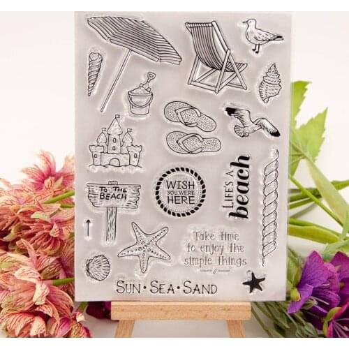 Summer Transparent Clear Silicone Stamp/Seal for DIY scrapbooking/photo album Decorative clear stamp A974