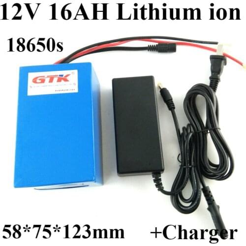 12V lithium ion battery 12V 16AH li ion bateria 12V 18650 for 100W LED light strip Xenon lamp CCTV camera transmitter Megaphone