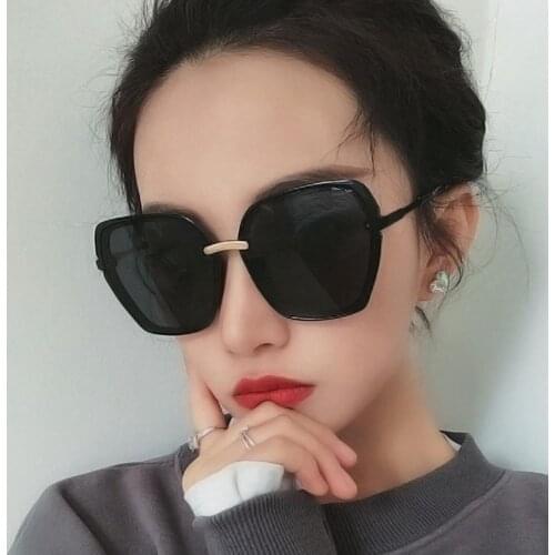 Fashion Women Large Frame Sunglass Personalized Trend Anti Uv Glasses Sunglasses