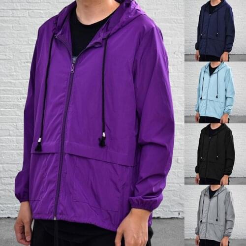 New Impermeable Rain Jacket Rain Jacket Men Women Hooded Caps Raincoat Windproof Lightweight Windbreaker Bike Sports Jackets