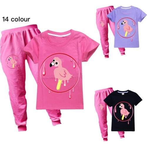 New Summer Baby Boys Set Cartoon printing Game Fashion For kids girls toddler T Shirt Pant Christmas Clothing Tracksuit outfit