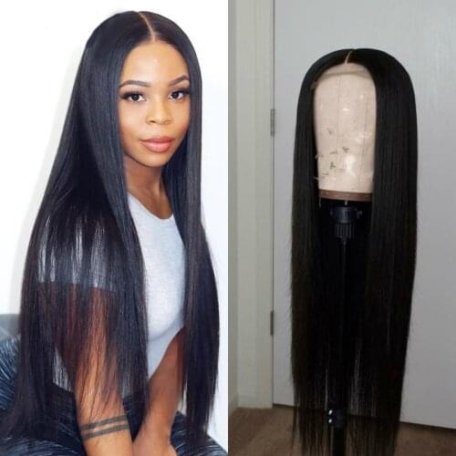 Lace Front Human Hair Wigs Pre Plucked Straight Lace Wig 4x4 Lace Closure Wig Lace Frontal Brazilian Hair Wig