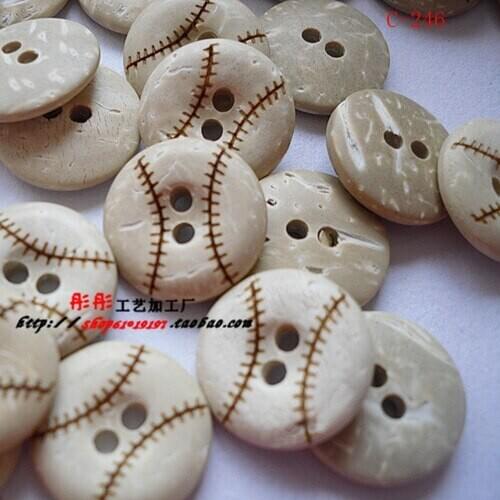 Natural coconut shell buttons,15mm, accssories sewing (c-246)