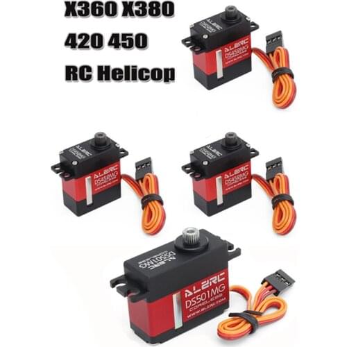 ALZRC 3PCS DS452MG Servos+1PCS DS501MG tail Servo For 380 450 480 500 RC Helicopter airplane