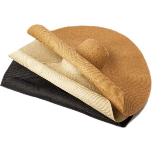 30CM Wide Brim Oversized Beach Hats For Women Large Straw Hat UV Protection Foldable Sun Shade Hat Wholesale Dropshipping