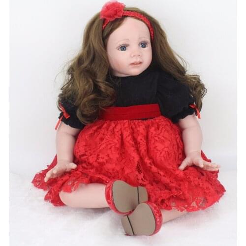 60cm Silicone Reborn Baby Doll Toys 24inch Princess Toddler bebe modeling collectible doll Play house toys lifelike infant doll