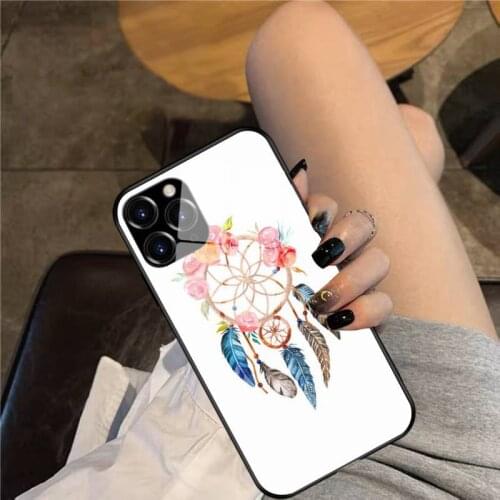 Dream Catcher Phone Case Glass Phone Case For iphone 12 11 Pro Max XS XR X 8 7 Plus SE2 Case