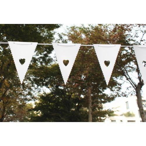 Wedding anniversary paper pennant flag banner bunting decor Christmas snowflake garlands Die Cut Snow queen Party Decor 18ft