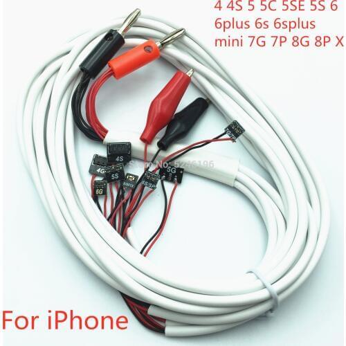 Phone Current Test Flex Cable For iPhone 4 4S 5 5S 6 6plus 6s 6splus 7 7P 8 8P X Failure Detect Repair Tools with Alligator Clip