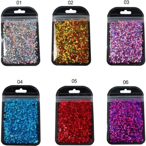 Nail Art Tips Sequins Decal Nail Art Nail Flakes Symphony Temperature Resistance ABS Holographic Nail Glitter Flakes for Makeup