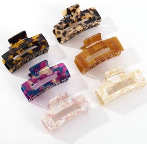 High Quality New Fashion Acetate Acid Resin Hair Clips For Women Girls Sweet Beauty Hair Claw Barrette Accessories