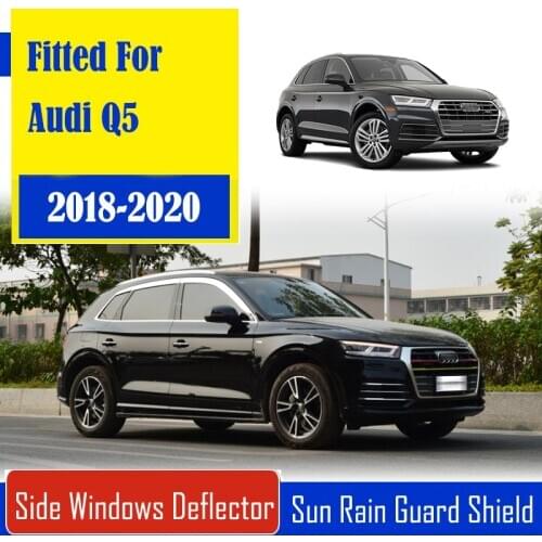 1 Set Chrome Side Vent Sun Shade Window Visors Rain Guard Deflectors For Audi Q5L 2018-2020