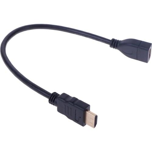 1Pc 15cm/ 30cm HDMI-compatibale Male To Female Extension Cable HDMI-compatibale Protector Extender Cord