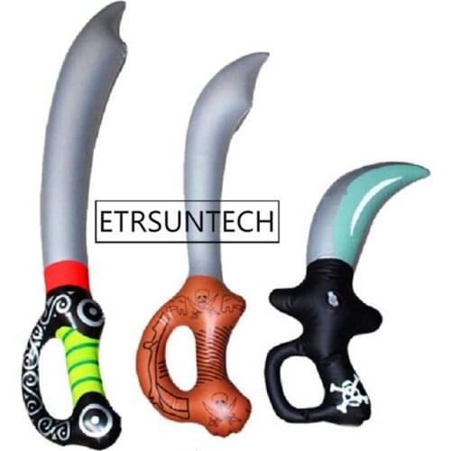120pcs Creative Funny Inflatable Pirate Sword Inflatable Weapons Knife Halloween Props Kids Birthday Party Favor Gift