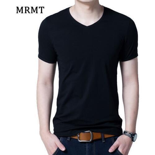 2020 MRMT Mens Cotton Short Sleeve T-shirt tide man V collar cotton fashion big size bottoming mens T-shirt