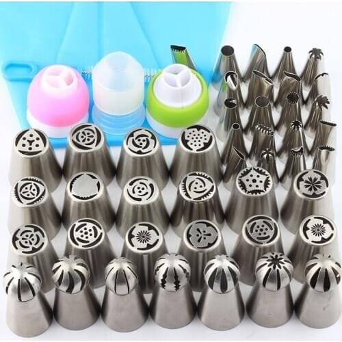50Pcs/Set Different Style Stainless Steel Piping Icing Nozzles Cupcake Cream Cake Decorating Pastry Tools Pastry Nozzles Set
