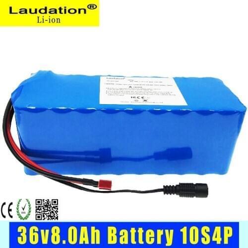 Laudation 36V Battery 8ah 10s 4p 36v Lithium ion Battery Pack With BMS18650 Case for 500W Electric Bike Electric Scooter e-Bike