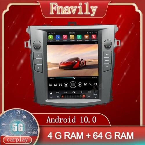 Android 10 Car Radio For Toyota Corolla Car Multimedia System Player GPS Navigation Vertical Screen Tesla Style 10.4"