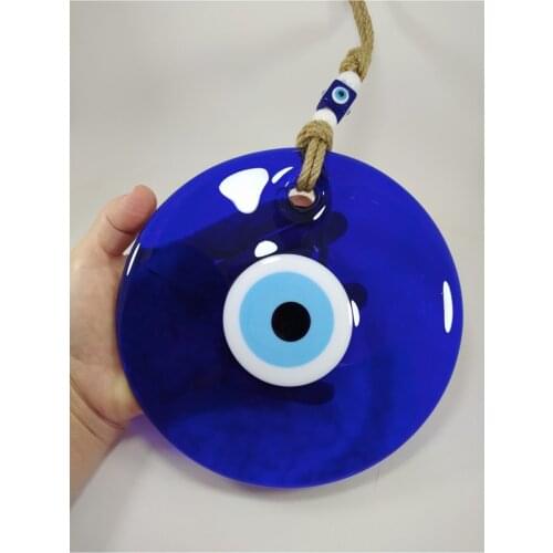 Large Evil Eye Bead 17 Cm Handmade Wall Decor Turkish Made Evil Eye Bead Blue Bead Straw Thread Can Be Hanged On The Wall