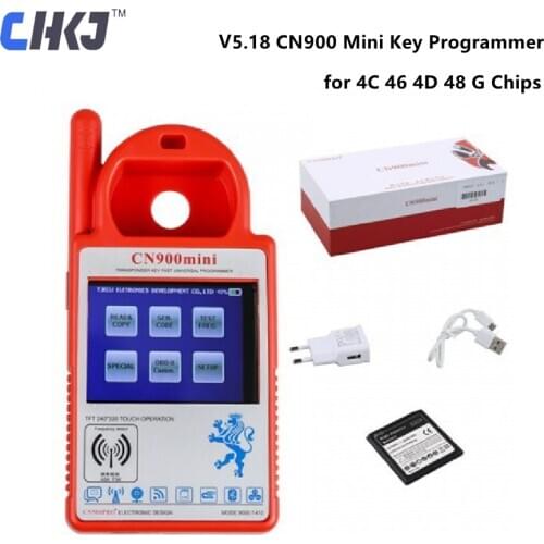 CHKJ V5.18 Smart CN900 Mini Transponder BT4.0 Key Programmer for 4C 46 4D 48 G Chips Support Frequency 850/900/1800/1900MHZ