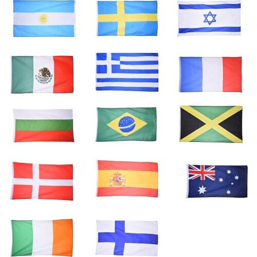 90*150cm Russian France Flag Banner Handmade Party Bar RU Stripe Pennant Home Decoration Supplies 33 Countries Flag Dropship