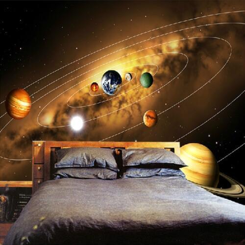 Custom Photo Wall Paper 3D Universe Planet Photography Background Decor Painting Living Room Bedroom Non-woven Mural Wallpaper