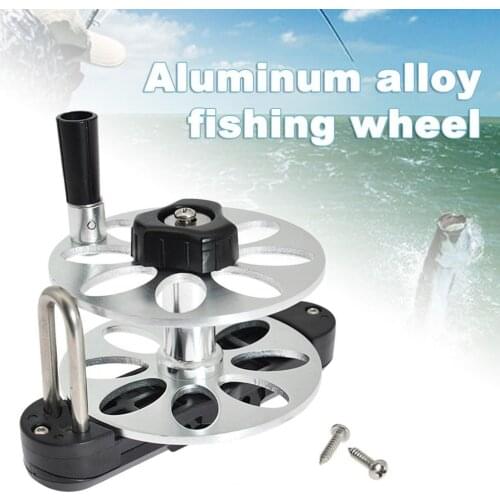 Fishing Reels Solid Adjustable Aluminum Alloy Speargun Split Spearfishing Rope Capacity Wheels for Outdoors