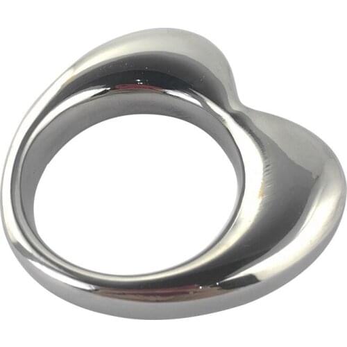 Stainless steel Penis bondage lock cock Ring Heavy Duty male metal Ball Scrotum Stretcher Delay ejaculation heart Sex Toy man