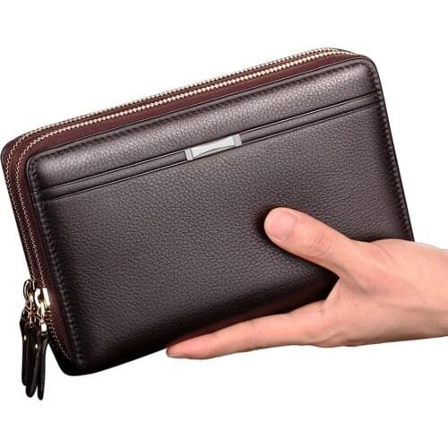 Wallet men Fashion Faux Leather Men Clutch Bag Large Capacity Card Cash Holder Long Wallet wallets for men portfel damski 2020