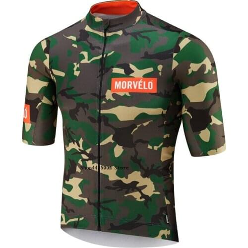 2019 Morvelo Men Short Sleeve camouflage Cycling Jerseys Cycling Jerseys mtb Cycle Bicicleta mountain bike jersey