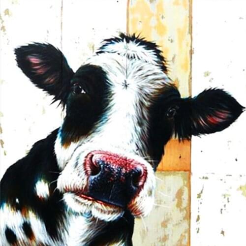 Black And White Cow Animal DIY Drawing Painting by Numbers Lage Size Picture on Wall Decoration Children Gift 40x50 50x65cm