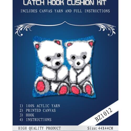 Oneroom Latch Hook Rug Kits Pillowcase Canvas Knooppakket La Casa De Papel Serie Embroidery Flowers Butterflies Cushion Cover