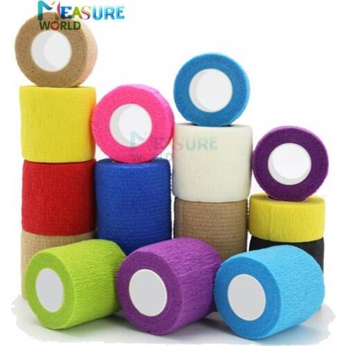 Disposable Self Adhesive Elastic Bandage For Handle With Tube Tightening Of Tattoo Accessories Random Color x1