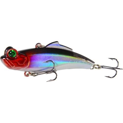 1PCS New Fishing Lure 3D Eyes Crankbait VIB Lures Wobbler Jig Fish Baits6.5cm12g Artificial Hard Bait Winter Fishing Tackle lure