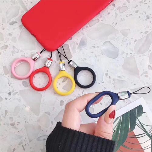 Lanyard Silicone phone straps Practical phone ring For Samsung U disk USB key pendant short section ring buckle small hand rope
