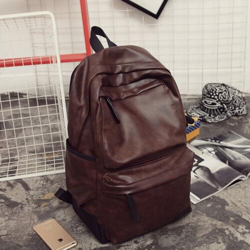 YoReAi 2021 New Large Mens Backpacks PU Leather Mens Backpack Fashion Big Capacity Shoolbag For Boy School Male Laptop