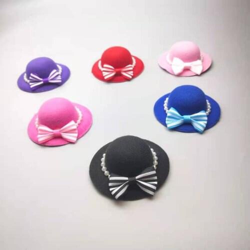 1/6 BJD Accessories Headwear Colorful Bowknot Bead Chain Hat For Barbie Doll Cap Hairwear Kids Dollhouse Decoration Cosplay Toys