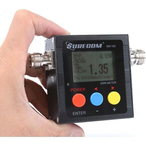 SURECOM SW-102 100-520 Mhz Digital VHF/UHF Power Digital Antenna SWR Meter for Handheld Two Way Radio Walkie Talkie SW102