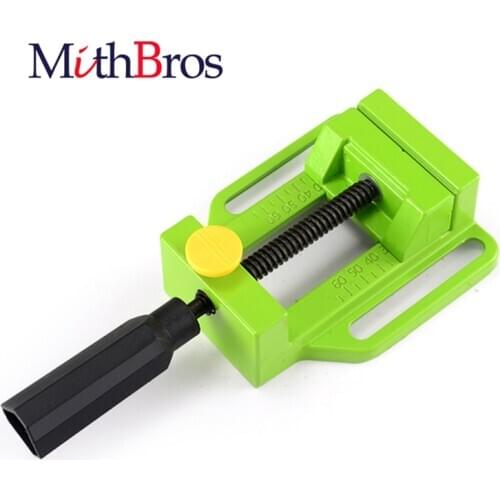 MithBros Drill Press Vise Flat Pliers Milling Drilling Clamp Mini Drill Chuck Manual Clamp Drill Press Bench Flat Vise DIY Tools