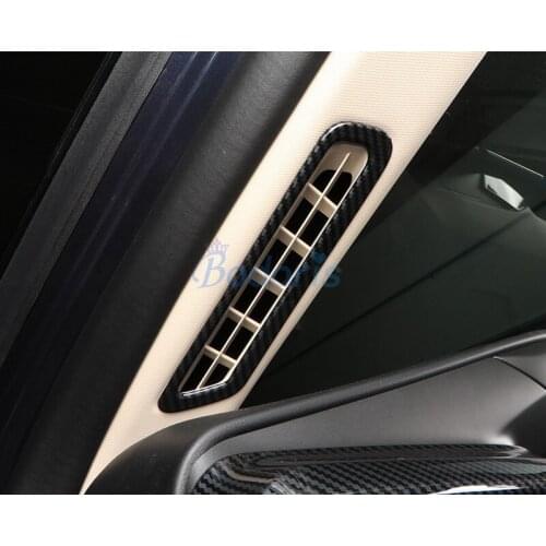 Carbon fiber look A-Pillar Air Vent Surround Strips Moulding Trims Sticker Car Styling For Ford Explorer 2020 2021 Accessories