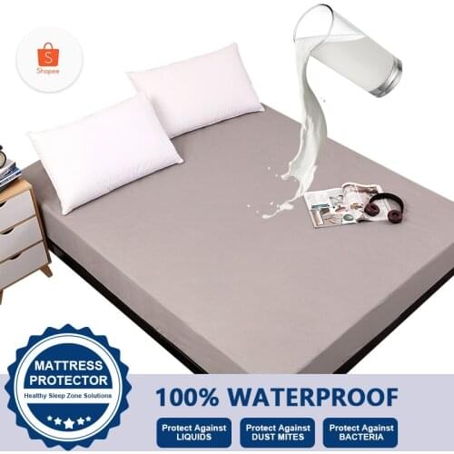 Waterproof Bed Sheet Mattress Protector Cover Breathable Premium Hypoallergenic Dustproof Bed Pad Cover Polyester Fitted Sheet