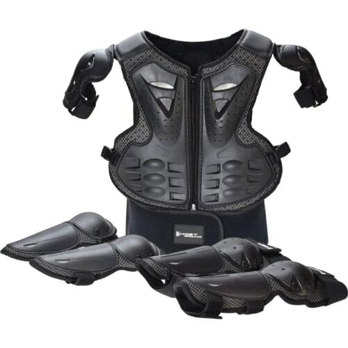 Child Kids Body Protection Motocross Armor Vest suits skiing skating elbow Knee Care Armor for 5-13 years old Boys Girls Youth