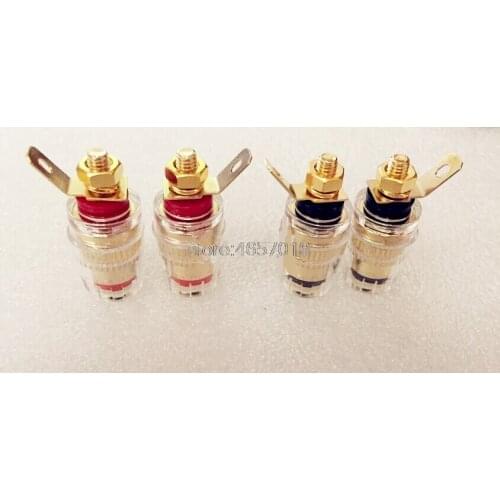 10PCS High Quality 4mm Thread Medium Amplifier Speaker Spade Terminal Binding Post Banana Plug Socket Connector 32MM